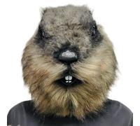 PSFDEWT Maschera di marmotta da 11 pollici Maschera pelosa a marmotta, altura di Halloween Costume Prop per la palla da festa Halloween