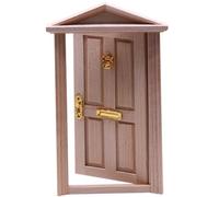 PSFDEWT Porta della casa delle Bambole 1:12 Mini Porta in Legno in Legno con Manico Metallo e Altri Accessori Verso Le Bambole Miniatura mobili per la casa per Accessori per Style2Doll