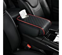 PSFVHHQI Cuscino Bracciolo Auto per Ford Kuga MF MA DM2 3/2/1st Gen 2008-2023 2024 2025, Multifunzionale Copri Copertura Console Centrale Scatola Portaoggetti Accessori,Black And Red Line