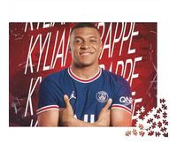 PSG Puzzle Impossible 1000Pcs Kylian Mbappé Calcio Star Decorazione Per La Casa. Rilassamento E Intelligence Per Adulti E Bambini Da 12 Anni 38x26cm/1000pcs