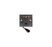 PSG03850 PRO SIGNAL Placca Interruttore, HDMI + 3X Fono, Argento