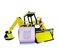 PsGreen Toniebox2 - Escavatore giallo/nero, compatibile con Toniebox 2 figure Tonie Regal Tonierieregal, Toniebox2