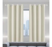 PSHYJUN Coppia Tende Bianche Oscuranti 140 x 212 cm Antirumore/Porta Finestra Casa/Vari Colori 1 Pezzi Tende Termiche Invernali Finestra per Salotto Eleganti, Beige