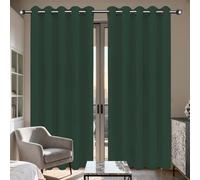 PSHYJUN Tende Camera da Letto Oscuranti 1 Pezzi 156 x 159 cm Moderne Termiche Tenda Antimosche a Fili per Il Soggiorno e La Camera, Verde Scuro
