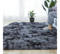 PSHZHIM Tappeto Camera da Letto 80 x 120 cm Retro Antiscivolo, Lavabile Tappeto Shaggy Morbido e Soffice Moderni Soggiorno Peloso per Soggiorno, Camera da Letto, Cucina, Nero