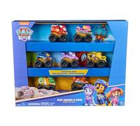 Psi Patrol: Rescue Wheels, set regalo da 7 pezzi Pup Squad Racers con esclusivo giocattolo Roxi, giocattoli per ragazzi e ragazze dai 3 anni in su