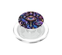 Psichedelico All Seeing Occhio Della Provvidenza Opera D'arte Cosmica PopSockets PopGrip per MagSafe