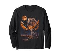Psichedelico Baby Ippopotamo Luna Sangue Safari Art Maglia a Manica