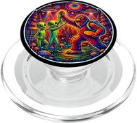 Psichedelico Bigfoot Disc Golf Alien UFO UAP Fantasy Graphic PopSockets PopGrip per MagSafe