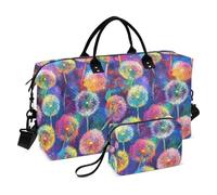 Psichedelico Dente di Leone Fiore Decorativo Duffel Bag Sport Training Bag con Cinghia Regolabile per Allenamento Impermeabile Bolsa de lona para