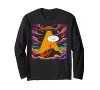 Psichedelico Nuova Realtà per Favore Trippy UFO Rapimento Hippie Maglia a Manica
