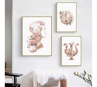 Psicologia Stampe Poster da Parete Cervello Neuroni Nervi del Collo Floreale Arte Medica 3 Pezzi Tela Pittura Psichiatra Medico Office Decor 14"X20"X3Pcs Senza Telaio