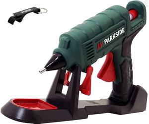 PSIDE® Bundle - Park Side® Pistola per colla a caldo PHP 500 senza fili Ø 11 mm 200 °C incollatrice +PSIDE® portachiavi