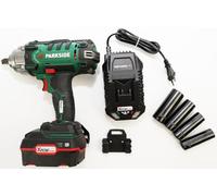 Parkside® - Avvitatore a percussione per auto da 20 V, 400 Nm, passk 20-Li C2, con batteria (4 Ah), supporto da parete, caricatore (4,5 A), valigetta per il trasporto