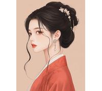 Pskgbxmu ricamo punto croce stampato 11CT adulti Kit tela punto croce Principianti fai da te Kit da ricamo decorazione da parete Donna in stile antico 40x50 cm