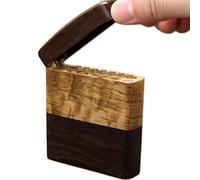 PSKJHN Portasigarette in Legno di Noce con Coperchio Ribaltabile Laterale, Custodia Portatile con Chiusura Magnetica E Divisorio, Accessorio Elegante Uomo E DonnaWalnut,One Size