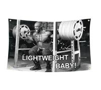 Pskragi Ronnie Coleman - Bandiera leggera da 0,9 x 1,5 m, motivazionale, per ufficio, palestra, dormitorio, decorazione da parete divertente per stanza con occhielli per basso