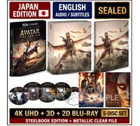 PSL Avatar: Fire and Ash 4K UHD + 3D + 2D Blu-ray SteelBook Japan Edi Clear File