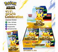PSL Pokemon Card Game MEGA 30th Celebration Booster Box giapponese con termor...
