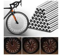 PSLER Copri Raggi Pellicole Riflettenti 72 Pezzi,Visibilità a 360 Gradi Copri Ruota Bici Rivestimento Decorativo Protezione per Moto Motocross Pit Bike Dirt Bike