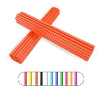 PSLER Copri Raggi Riutilizzabili 72 Pezzi per Bici Moto Sedia a Rotelle Montagna,Copriruota Raggi Coperchio Avvolgente Decorazione - Arancione