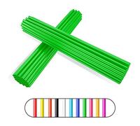 PSLER Copri Raggi Riutilizzabili 72 Pezzi per Bici Moto Sedia a Rotelle Montagna,Copriruota Raggi Coperchio Avvolgente Decorazione - Verde Intenso