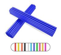 PSLER Copri Raggi Riutilizzabili 72 Pezzi per Bici Moto Sedia a Rotelle Montagna,Copriruota Raggi Coperchio Avvolgente Decorazione - Blu