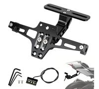 PSLER Portatarga Moto Supporto per Targa Moto Universale Kit Eliminatore Parafango con Luce LED per Tmax 530 MT01 MT07 MT09 Sportster Z900 SV650 FZS1000 FZS600