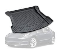 PSLER Vassoio per Bagagliaio per Tesla Model 3 2017 2018 2019 2020 2021 2022 2023 2024, Tappetini per Bagagliaio Posteriore Personalizzati in Gomma per Rivestimento del Carico Rivestimenti