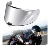 PSLER Visiera Casco Moto Ricambio Compatibile con LS2 FF811 VECTOR II, Citation II, Visiera Protettiva Anti-Graffio e UV, Pinlock Ready(Argento)