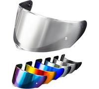 PSLER Visiera per Casco per LS2 Outer FF320 Rapid FF353 Assault FF328 Stream FF800,Visiera Colorata Accessori per Casco da Moto Ricambio(Argento)