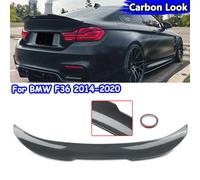 PSM Stile Fibra di Carbonio Look Auto Spoiler Labbro Per BMW F36 428i 435i Gran Coupe 4 Porte 2014-2018 Ali di Coda Posteriore Magickit Glossy Black