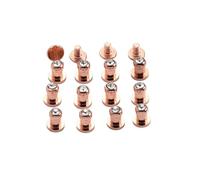 PSNKLMM 30/60 Set/Lotto di Strass Diamante in Pietra Vetro 5 * 7 * 8 mm, Rivetti in Ottone, pomelli in Pelle, Borchie Artigianali in Oro Rosa per Borse Vestiti Scarpe Cinture Fai da Te