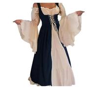 PSNKLMM Abito da principessa medievale, taglia comoda(Blue,M)