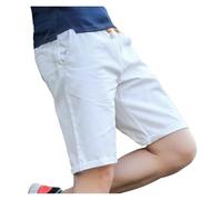 PSNKLMM Cortos De Lino Y Algodón para Hombre Shorts Transpirables De Color Sólido Ropa De Calle para Fitness(Black,M)