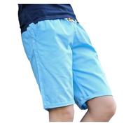 PSNKLMM Cortos De Lino Y Algodón para Hombre Shorts Transpirables De Color Sólido Ropa De Calle para Fitness(Blue,XXL)
