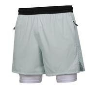 PSNKLMM Pantaloncini da Corsa da Uomo 2 in 1, a Doppio Strato, ad Asciugatura Rapida, for Palestra, Jogging, Allenamento, Pantaloni Corti Sportivi, Traspiranti, Elasticizzati, Casual.(Silver,M)