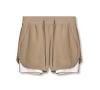PSNKLMM Pantaloncini Sportivi Estivi da Uomo 2 in 1, Pantaloncini mimetici, Pantaloncini da Jogging, da Corsa, for Allenamento Fitness, multifunzionali, ad Asciugatura Rapida, da Palestra(Khaki,L)