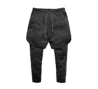 PSNKLMM Pantaloni Sportivi da Uomo, Casual, for attività all'aperto, Basket, Corsa, Fitness, 2 in 1, ad Asciugatura Rapida, Pantaloncini da Nove Minuti, transfrontalieri(Black,XL)