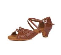 PSNKLMM Scarpe da Ballo for Bambini, for Ragazze e Donne, Scarpe Latino-Americane, Sala Moderne, Tango con Fibbia in Strass(Dark Brown 1,29 (19.5cm))
