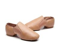 PSNKLMM Scarpe da Ballo Jazz in Vera Pelle for Bambini, for Uomo e Donna, Salsa, Neo-Arco, Slip-on, for Balletto, Pancia(Camel,30)