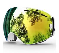 PSNKLMM Ski Goggles,Winter Snow Sports with Anti-Fog UV Protection for Men Women Youth Interchangeable Lens - Premium(C22 White Gold)