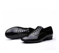 PSNKLMM Sneaker da Uomo in Pelle da Uomo Scarpe da Ballo Latino da Uomo Moderna Sala da Ballo Tango Scarpe da Ballo Standard Nazionali for Uomo for Bambini(Black Glossy,46)