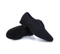 PSNKLMM Sneaker Jazz Moderna da Uomo Professionale Nera Oxford Scarpa da Salsa Latina Superiore Scarpe da Ballo da Tango con Tacco Basso(46)