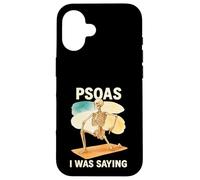 Psoas I Was Saying Anatomy Pun Stretching Skeleton Custodia per iPhone 16
