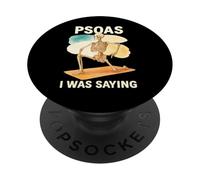 Psoas I Was Saying Anatomy Pun Stretching Skeleton PopSockets PopGrip Adesivo