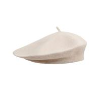 PSOWQ 1 Pezzi Basco Francese da Donna, Berretto Classico da Artista, Berretto alla Moda, da Uomo, Berretto Elegante, Berretto Invernale, Berretto Francese per l'autunno/Inverno, Bianco, 58 cm