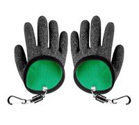 PSOWQ Guanti da pesca impermeabili 2 pezzi Guanti resistenti alla perforazione, al morso e impermeabili con chiusura magnetica per la manipolazione sicura di pesci predatori come il luccio