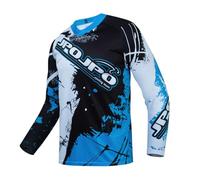 PSPORT Maglia da motocross per giovani, maglietta a maniche lunghe da mountain bike per bambini, per moto, motocross, BMX, Moto Mx Offroad Racing, 12 Anni