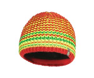 PSS Cappello lavorato a maglia "Il lanoso" in tre colori nessuna dimensione giallo/rosso